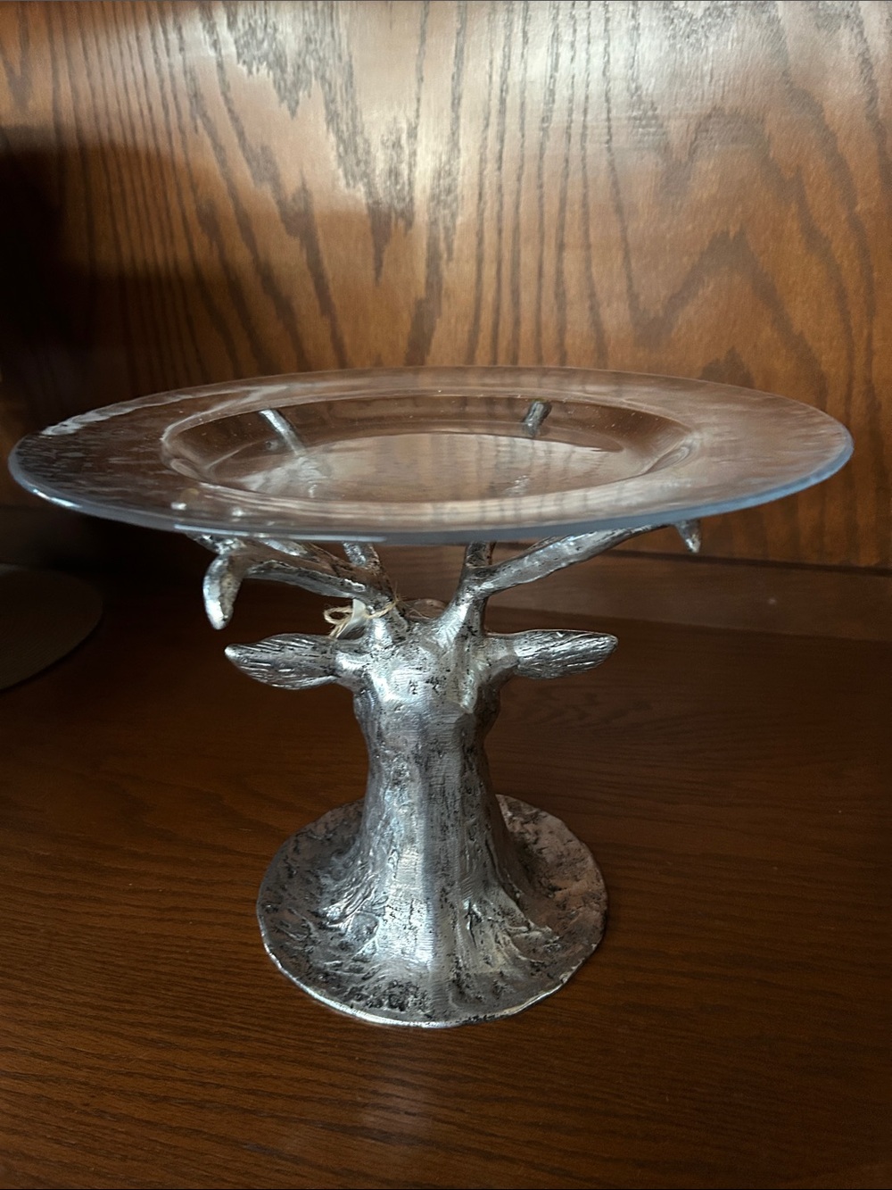 RARE Pottery Barn Stag Deer
Head Cake Stand Pedestal
Glass Platter Retired NWT - Picture 4 of 11